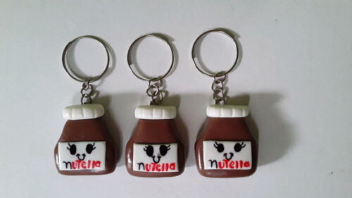 Chaveiro nutella em biscuit