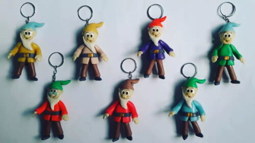 Chaveiros branca de neve e os 7 anões