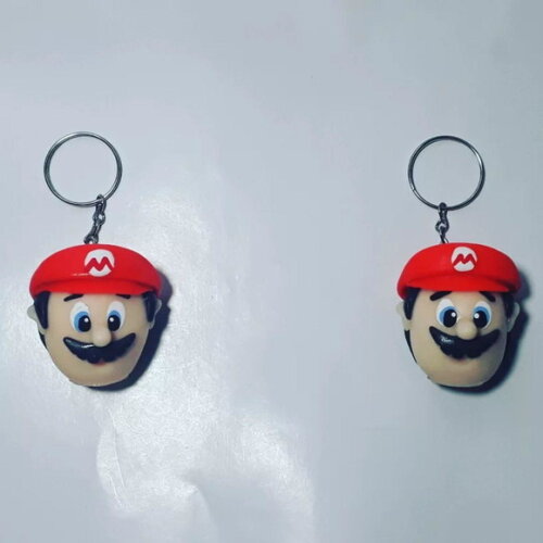 Chaveiros super Mário Bros em biscuit