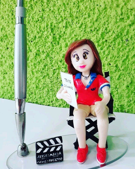 Enfeite de Mesa Porta Caneta Personalizado Atriz/ator/cinema