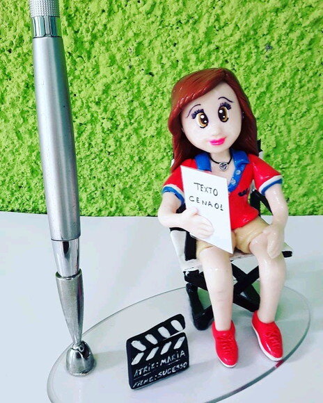 Enfeite de Mesa Porta Caneta Personalizado Atriz/ator/cinema