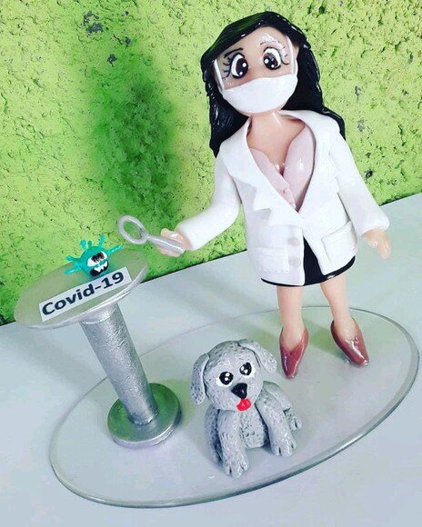 Enfeite de mesa/topo de bolo profissão
