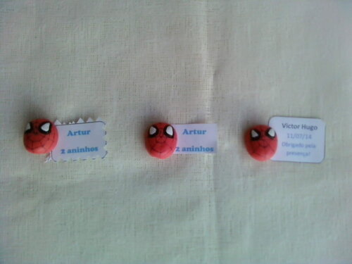 Lembrancinha ímã Rostinho Homem Aranha