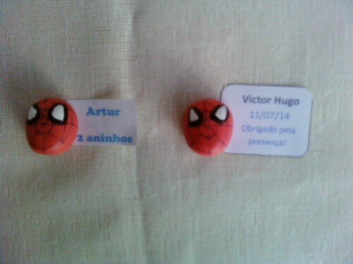 Lembrancinha ímã Rostinho Homem Aranha
