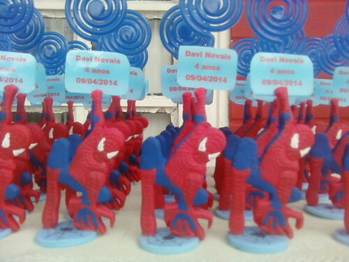 Lembrancinhas Homem Aranha com Tag