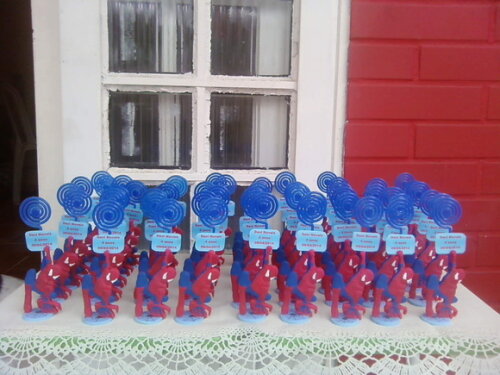Lembrancinhas Homem Aranha com Tag