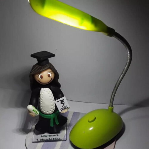 Luminária personalizada formatura em biscuit