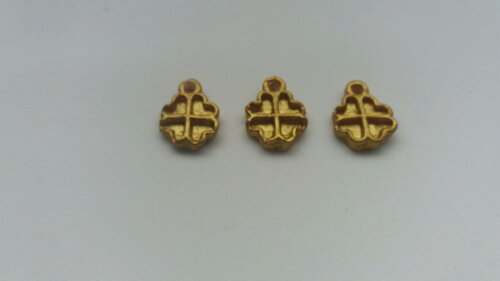 Pingente trevo de quatro folhas em biscuit