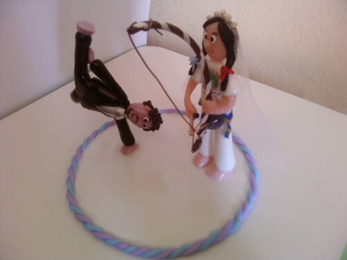 Topo de bolo casamento -capoeira