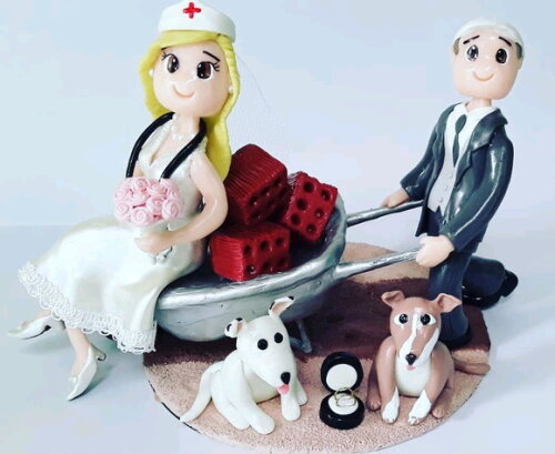 Topo de bolo casamento personalizado