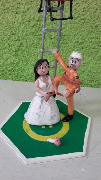 Topo de bolo casamento heliponto
