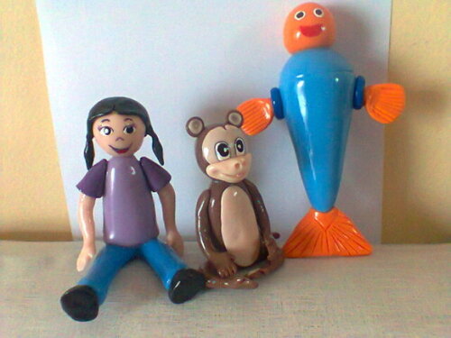 Topo de bolo peixonauta 3 personagens