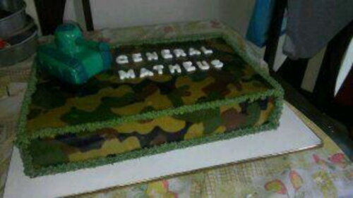 Topo de bolo tanque de guerra exercito