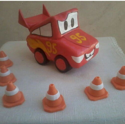 Topo de bolo/enfeite de mesa carros