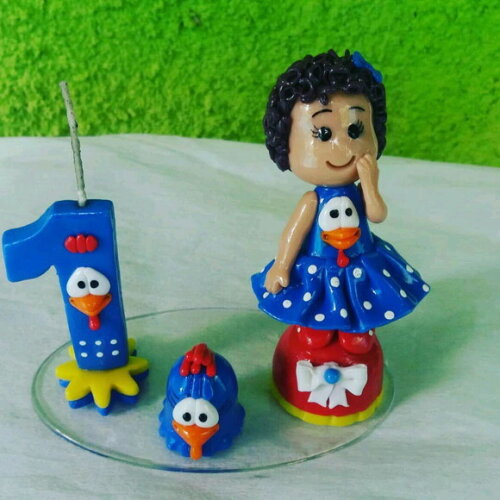 Topo vela galinha pintadinha personalizado