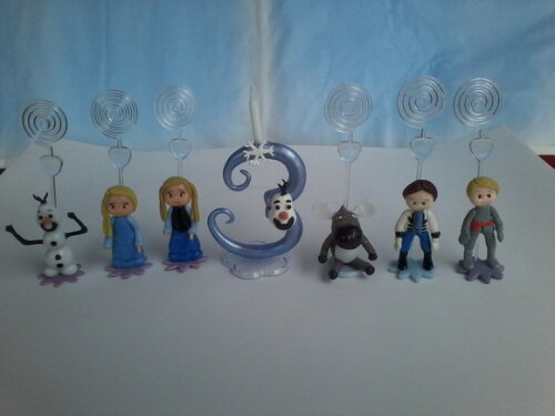 Topo velinha + 6 porta recados Frozen