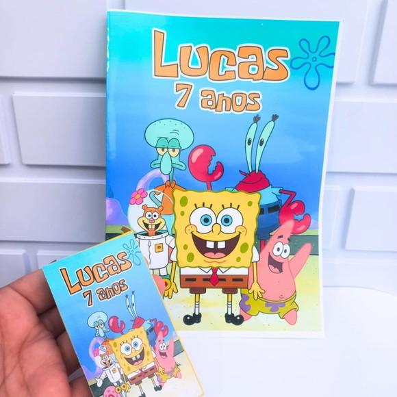 15 Kit Colorir Bob Esponja Personalizado