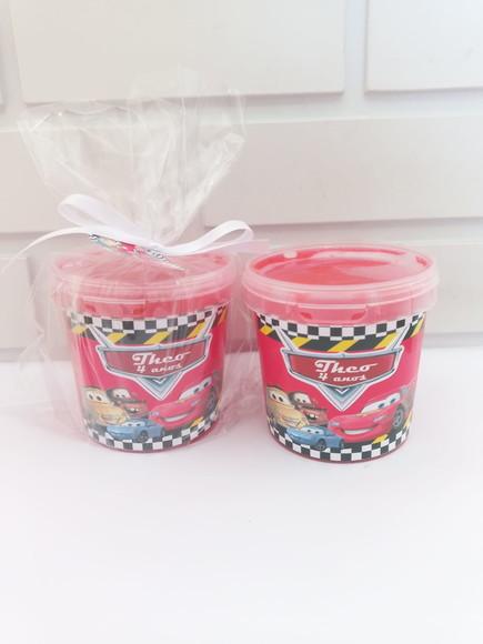 20 Slime Personalizada Carro Mcqueen