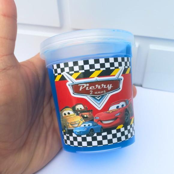 20 Slime Personalizada Carro Mcqueen