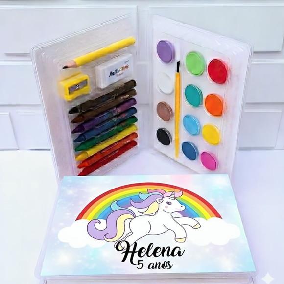 40 Lembrancinha Unicórnio - Estojo Personalizado Unicórnio