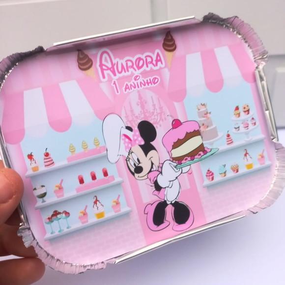 40 Marmitinha Personalizada Minnie Confeiteira