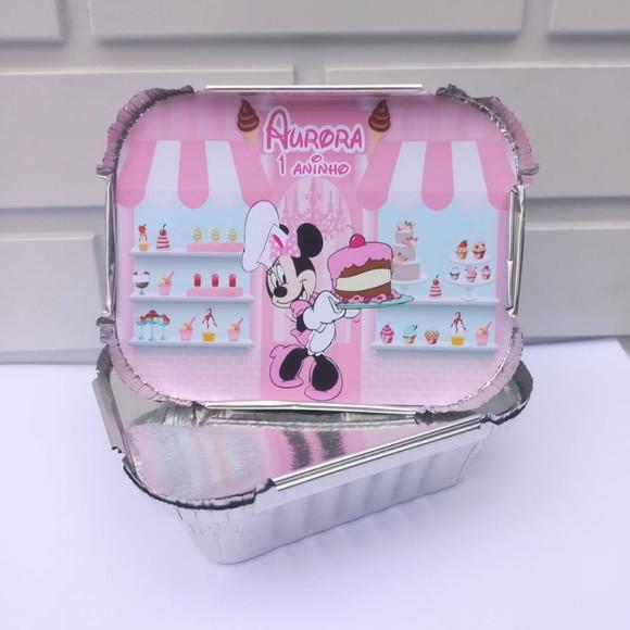 40 Marmitinha Personalizada Minnie Confeiteira