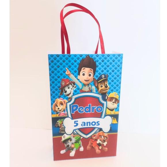 Kit 20 Uni Sacolinha para Lembrancinha Patrulha Canina