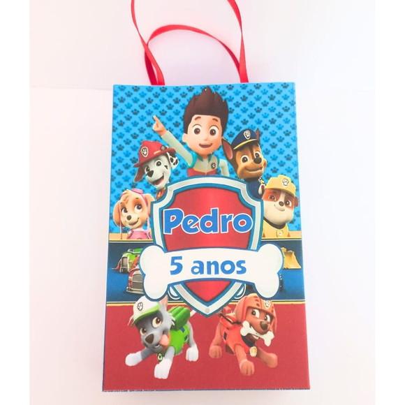 Kit 20 Uni Sacolinha para Lembrancinha Patrulha Canina