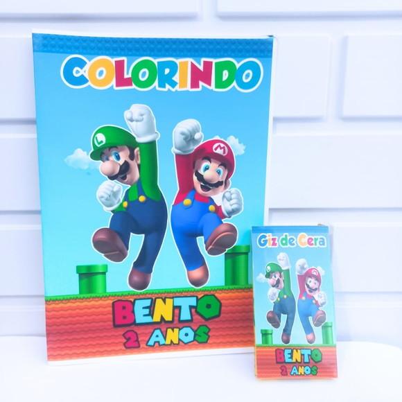 Livrinho de Colorir com Giz - Super Mario Bros
