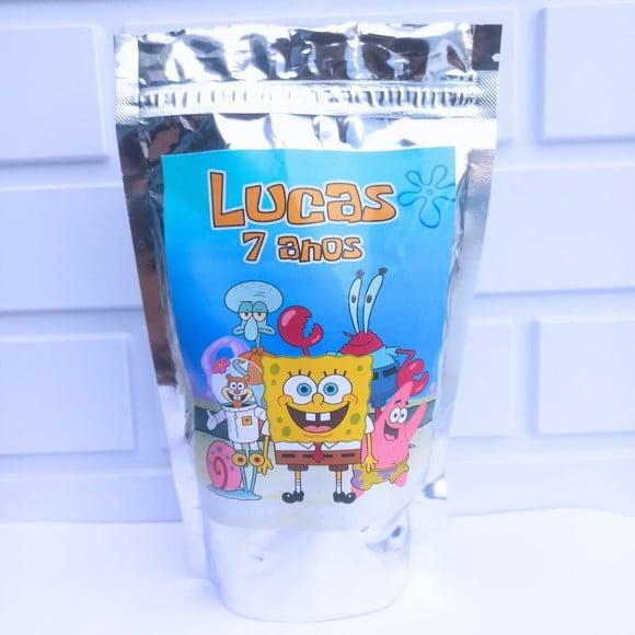 Saquinho Metalizado Personalizado Bob Esponja