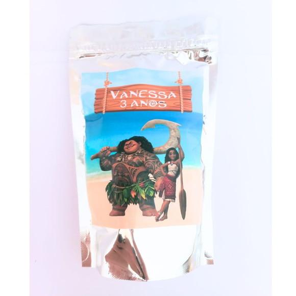Saquinho Metalizado Personalizado Moana