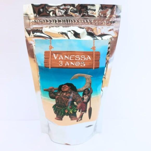 Saquinho Metalizado Personalizado Moana