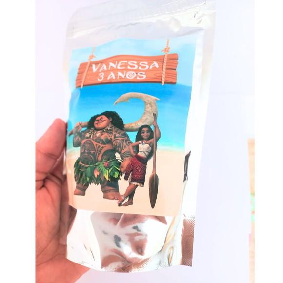 Saquinho Metalizado Personalizado Moana