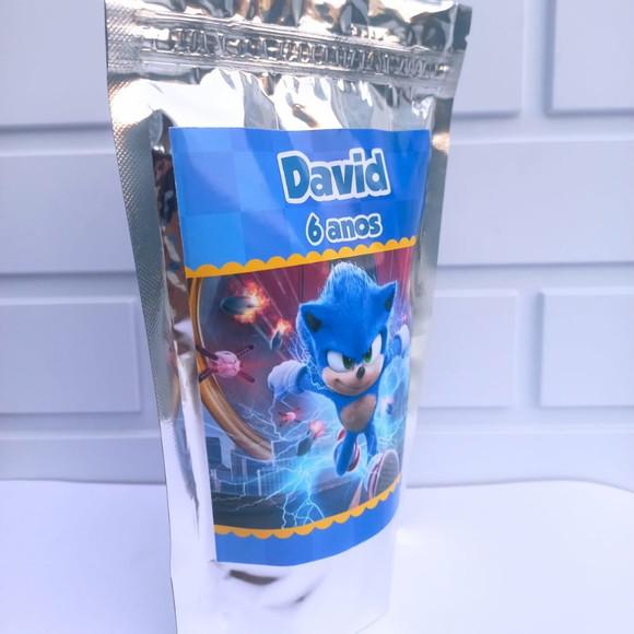 Saquinho Metalizado Personalizado Sonic