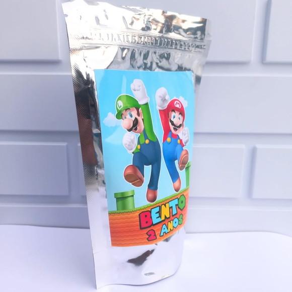 Saquinho Metalizado Personalizado Super Mario Bros