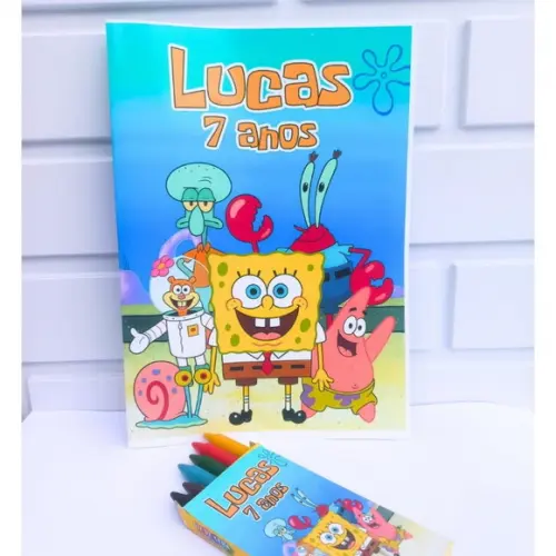 15 Kit Colorir Bob Esponja Personalizado