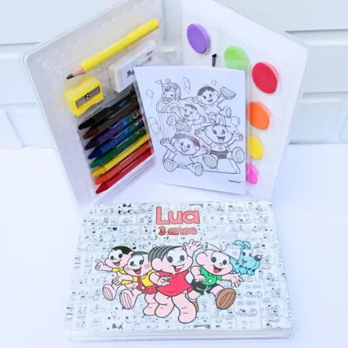 15 Lembrancinha Turma da Mônica - Estojo de Pintura