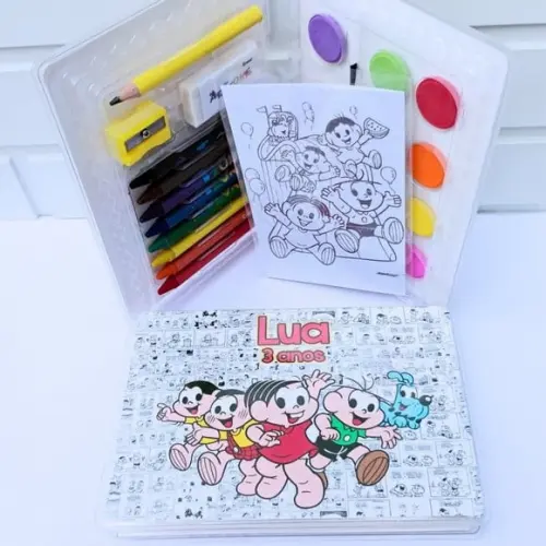 20 Kit Colorir Magali Baby - Estojo Personalizado Magali