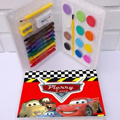 20 Kit Estojo Personalizado Carros - Mcqueen