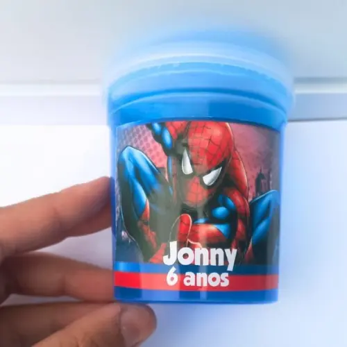 20 Lembrancinha Homem Aranha - Slime