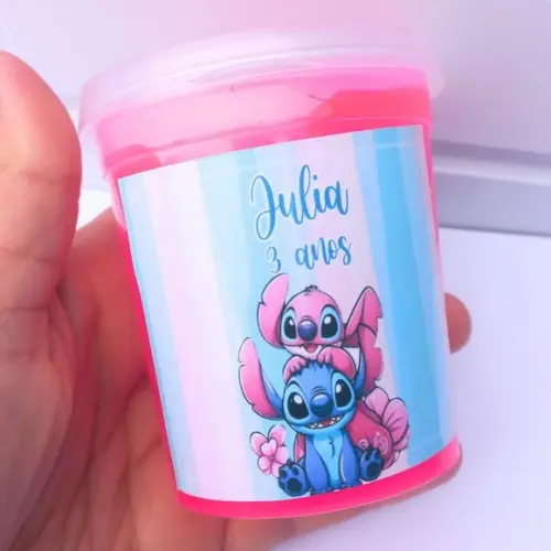 20 Lembrancinha Stitch - Slime