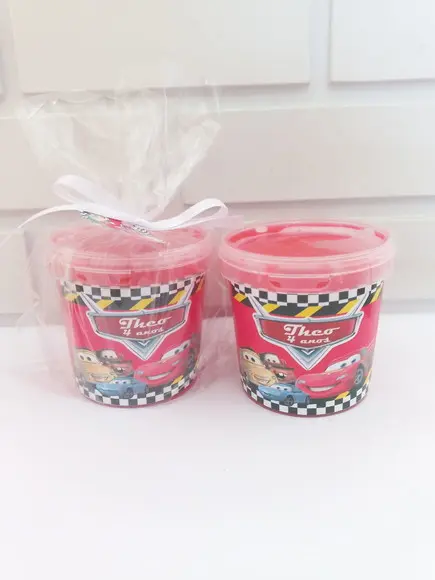 20 Slime Personalizada Carro Mcqueen