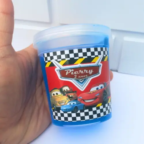 20 Slime Personalizada Carro Mcqueen