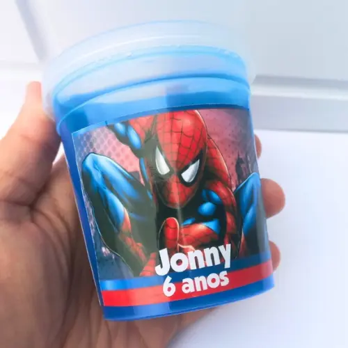 20 Slime Personalizada Homem Aranha