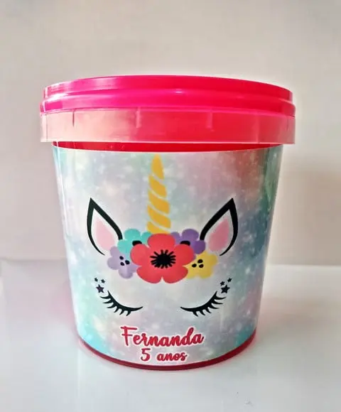 20 Slime Personalizada para Lembrancinha Unicórnio
