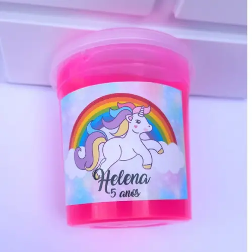 20 Slime Personalizada Unicórnio