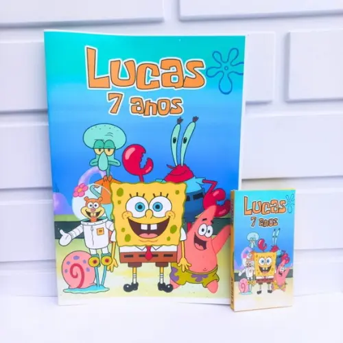 25 Revistinha Bob Esponja Personalizado