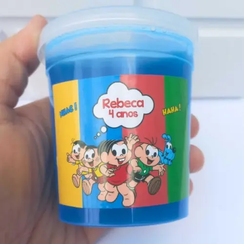 30 Slime Personalizada Turma da Mônica