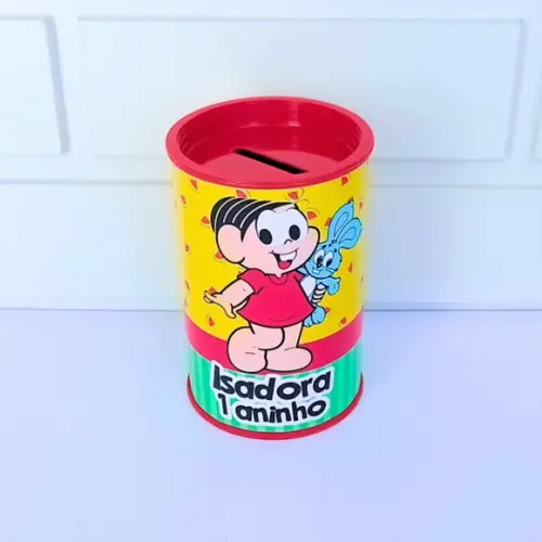 40 Cofrinho Personalizado Turma da Monica