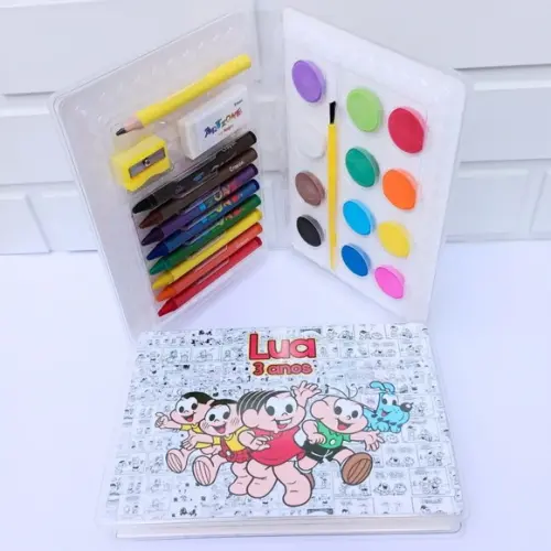 40 Lembrancinha Turma da Mônica - Estojo de Pintura
